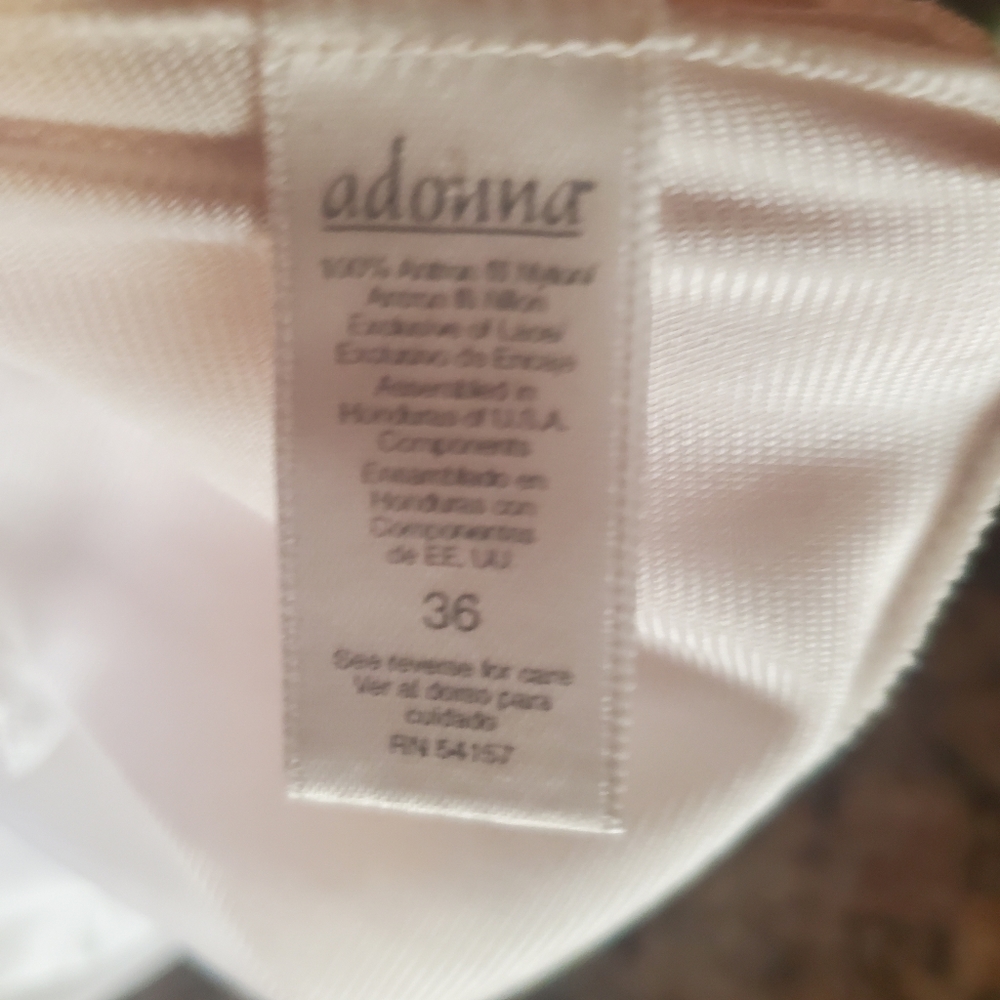 Vintage‎ Adonna White Lace Trim Slip/Nightgown - Picture 6 of 6